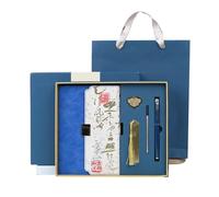 Imitation Leather Creative Notebook Simple Personalized Notebook-smog Blue-Upgrade