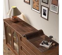 Imitation Leather Tablecloth & Runner, PU Leather with Wood Grain Design for TV Cabinets, Shoe Cabinets & Coffee Tables, Large Size 45×220cm, Stylish Home Décor