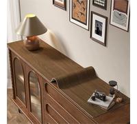 Imitation Leather Tablecloth & Runner, PU Leather with Wood Grain Design, Ideal for TV Cabinets, Shoe Cabinets, Coffee Tables - 40x200cm (B)