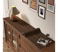 Imitation Leather Tablecloth & Runner - PU Leather with Wood Grain Design, Perfect for TV Cabinets, Shoe Cabinets, Coffee Tables (K, 45×220cm) - Stylish & Durable Decor