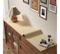 Imitation Leather Tablecloth & Runner - PU Leather with Wood Grain Design, Perfect for TV Cabinets, Shoe Cabinets, Coffee Tables (H, 40×220cm) - Stylish & Durable Home Decor
