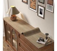 Imitation Leather Tablecloth & Runner, PU Leather with Wood Grain for TV Cabinets, Shoe Cabinets, Coffee Tables - Elegant Decor (E, 35×220cm)