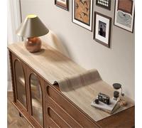 Imitation Leather Tablecloth & Runner, PU Leather Wood Grain Design for TV Cabinets, Shoe Cabinets & Coffee Tables, 40x220cm, Stylish & Durable Table Decor