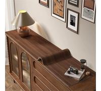 Imitation Leather Tablecloth & Runner, PU Leather Wood Grain Design, Perfect for TV Cabinets, Shoe Cabinets, Coffee Tables, 40×220cm, Stylish & Durable Home Decor
