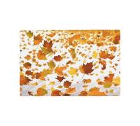 Imitation Linen Romantic Autumn The Fall Of Maple Leaves Placematï¼Œ 4-Piece Heat-Resistant Kitchen Placemat, Restaurant Decoration Printed Placemat.