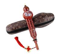 Imitation Mahogany Cucurbit Flute C Key Hulusi Classic Tradition Gourd Flute With Case For Beginners And Adult Gourd Instrument