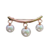 Imitation Pearl Bow Brooch, Zinc Alloy Non Rust Pin, Shawl Clip for Sweater Scarf Jacket, Anti Exposure Clothing Fastener, Gift for Women I