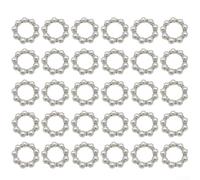 Imitation Pearl Rhinestone Napkin Rings 4cm Diameter