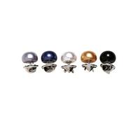 Imitation Pearl Safety Pin Buttons, No Sew Detachable Anti-Gap Brooch Clips for Women, Multi Shade Decorative Fasteners for Dress Shirt Collar Cuff Strap Adjustment