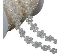 Imitation Pearls Beads Chain for Wedding Party Decoration Artificial Pearls Resin Beads for Art Craft and Jewelry Making Bridals Bouquets