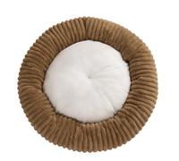 Imitation rabbit skin pet nest, donut shaped dog nest, cat nest, pet play nest, large pet nest, small pet nest (brown, 80cmx80cmx20cm)