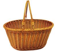 Imitation Rattan Picnic Basket with Handle, Multi-Purpose Storage Hamper for Vegetables, Fruits, and Bread, Ideal for Outdoor Picnics and Organization