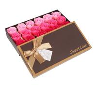 Imitation Rose Soap Box with Storage Box Pink Delicate Flower Soap