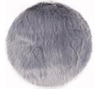 Imitation Sheepskin Chair Pad - Round Office Cushion, Covers for Dining Room, Desk Seat, Computer, Fur Area Rug for Living Room (1, 40cm/16in)