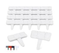 Imitation Stone Garden Fence - 30 Pcs Durable Plastic Landscape Edging Decorative White Border Stones for Garden Landscaping and Lawn Edging