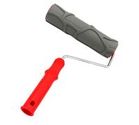 Imitation Stone Pattern Paint Roller with Rubber Grip Handle - Textured DIY Painting Tool for Home Decor and Craft Projects