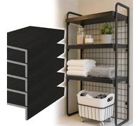 Imitation Wood Grain Wire Rack Cover Wire Shelf Cover for Pantry 1 2 3 4 5 Pieces, PVC Imitation Wood Grain Shelf Covers, Removable Metal Rack Cover 12 16 20 24 36 in Length(5 Pack,21inx12inx2in)
