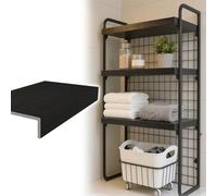 Imitation Wood Grain Wire Rack Cover Wire Shelf Cover for Pantry 1 2 3 4 5 Pieces, PVC Imitation Wood Grain Shelf Covers, Removable Metal Rack Cover 12 16 20 24 36 in Length(1 Pack,24inx12inx2in)