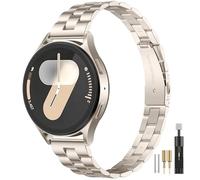 IMIVIO Thin Metal Compatible with Samsung Watch 7 bands, Adjustable Stainless Steel Replacement Strap for Galaxy Watch 7/FE/6/5/4 40mm 44mm /Galaxy 6 Classic/5 Pro/4 Classic/Active 2 Women Men
