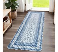 IMIYOKU Blue Runner Hall Rugs and Runners Carpet Runners for Hallways Non Slip Long Machine Washable Kitchen Rug for Living Room Entryway Laundry Room Balcony 66x180cm