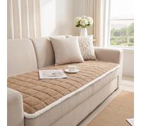IMIYOKU Thick Soft Sofa Cover Washable Non Slip Couch Slipcover, Universal Furniture Protector for 2 3 4 Seater Sofa, Pet & Kids Settee Cover for Living Room, Brown 70x150cm
