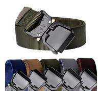 IMKRC Tactical Belt 1.5" Military Belts Lightweight Heavy Duty with Quick Release Metal Buckle Work Belt for Outdoor, Hiking, Rigger (X-Large-55, Army Green)