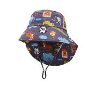 imKutie Baby Hat, UPF 50+ Toddler Boys Girls Wide Brim Cartoon Dinosaur Animal Car Flower Summer Bucket Hats Adjustable Baby Sun Hat with Chin Strap for 6 Months - 8 Years