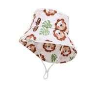 imKutie Baby Hat, UPF 50+ Toddler Boys Girls Wide Brim Cartoon Dinosaur Animal Car Flower Summer Bucket Hats Adjustable Baby Sun Hat with Chin Strap for 6 Months - 8 Years