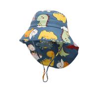 imKutie Baby Hat, UPF 50+ Toddler Boys Girls Wide Brim Cartoon Dinosaur Animal Car Flower Summer Bucket Hats Adjustable Baby Sun Hat with Chin Strap for 6 Months - 8 Years