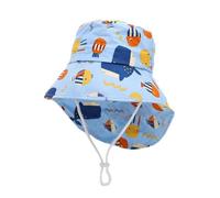imKutie Baby Hat, UPF 50+ Toddler Boys Girls Wide Brim Cartoon Dinosaur Animal Car Flower Summer Bucket Hats Adjustable Baby Sun Hat with Chin Strap for 6 Months - 8 Years