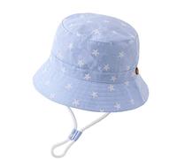 imKutie Baby Sun Hat, UPF 50+ Toddler Kids Cartoon Animal Shark Star Summer Bucket Hats Adjustable Baby Hat with Chin Strap for 6 Months-8 Years