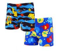imKutie Boys Swimming Shorts, 2 Pack Baby Boys Cute Shark Dinosaur Casual Swimming Trunks Kids Swimsuit Beach Holiday Swim Board Shorts Age 1-9 Years