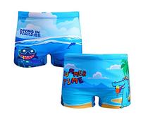 imKutie Boys Swimming Shorts, 2 Pack Baby Boys Cute Shark Dinosaur Casual Swimming Trunks Kids Swimsuit Beach Holiday Swim Board Shorts Age 1-9 Years