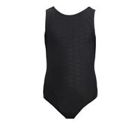 imKutie Girls Swimsuit, Kids One Piece Racerback Swimwear Athletic Quick Dry Swimming Costume UPF 50+ Beach Bathing Suit for 3-13 Years Black