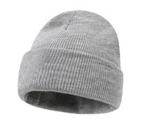 imKutie Kids Adults Family Matching Winter Hat, Baby Boys Girls Mom Dad Parent-Child Knit Hats Classic Solid Stretchy Warm Beanie Hat Grey