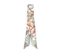 IMLECK Fashion Natural Flower Bird Printing Handbag Handle Ribbon Scarf Neck Scarf for Women, E, One Size