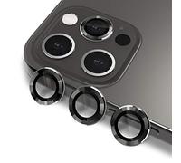 imluckies Camera Lens Protector for iPhone 12 Pro Max, Premium Tempered Glass Film Aluminum Alloy Lens Ring Cover, Graphite [Anti-Scratch] (3 Pack)