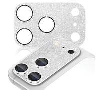 imluckies Compatible with iPhone 17 Pro Max Camera Lens Protector Bling, Ultra HD Tempered Glass Shiny Diamond Camera Screen Protection, 9H Anti-Scratch & Easy Install, Glitter Silver