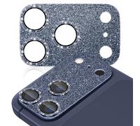 imluckies Compatible with iPhone 17 Pro Max Camera Lens Protector Bling, Ultra HD Tempered Glass Shiny Diamond Camera Screen Protection, 9H Anti-Scratch & Easy Install, Glitter Blue