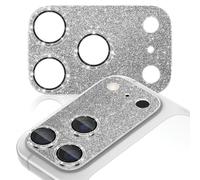 imluckies Compatible with iPhone 17 Pro Max Camera Lens Protector Bling, Ultra HD Tempered Glass Shiny Diamond Camera Screen Protection, 9H Anti-Scratch & Easy Install, Glitter Gray