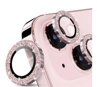 imluckies For iphone 15/15 Plus camera lens protector, Bling Pink, Anti-Scratch HD Tempered Glass with Aluminum Alloy Edge, Shiny Not Effect Shooting, Bright Pink