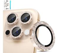 imluckies Glitter Camera Lens Protector for iPhone 16 Pro - iPhone 16 Pro Max, AR+AF Tempered Glass, 9H Ultra-Tough Metal Individual Lens Cover, HD Clear Camera Accessories - Bling Desert Titanium