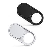 imluckies Metal Webcam Cover - 0.04 Inch - For Laptop, MacBook Pro/Air, iMac, iPad, iPhone 8/7/6 Plus, Tablet, Echo Show/Spot Web Camera Blocker [1 Black + 1 White]