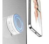 imluckies Vacuum Suction Cup Magnetic Phone Holder Mini, Portable Multi-Surface Suction Mount Compatible with Magsafe for TikTok/Movies/Music/Shower/Mirror/Gym/Bathroom/Kitchen, White