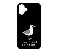 Imma Steal Ur Fries Funny Seagull Beach Summer Snacks Case for iPhone 16 Plus