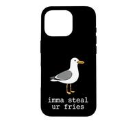 Imma Steal Ur Fries Funny Seagull Beach Summer Snacks Case for iPhone 16 Pro
