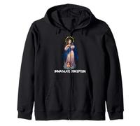 Immaculate Conception Mary Breviarium Traditional Catholic Zip Hoodie