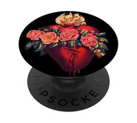 Immaculate Heart of Mary Vintage Blessed Catholic Sorrows PopSockets Adhesive PopGrip