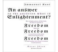 Immanuel Kant An Answer to the Question: 'What is Enlightenment?' Paperback Book Immanuel Kant Multicolor