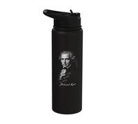 Immanuel Kant Classic Enlightenment Philosopher Portrait Stainless Steel Insulated Water Bottle